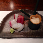 Pontochou Suishin - 刺身は湯葉 マグロ イカ 鯛です