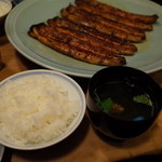 かぶと - 〆の蒲焼き ご飯 肝吸い