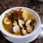 自家製麺 ら～めん かり屋 - カレーら～めん 炭焼きチキン乗せ