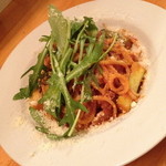 クッチーナ笑多 - パンチェッタとアスパラのトマトスパゲッティ（１，４８０円）２０１４年３月