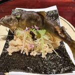 室町 和久傳 - 稚鮎と胡瓜の炊き込みご飯寿司