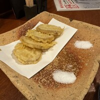 銀平 北新地店 - 蓮根の天ぷら