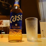 参鶏湯 人ル - cassビール