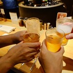 参鶏湯 人ル - カンパーイ！