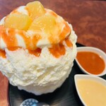 こひる庵 - 桃のコンポートが絶妙な柔らかさで美味しすぎる！