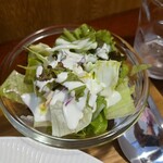 キッチン ブルー グローブ - サラダのアップ