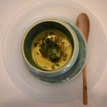 Restaurant KAITO - とうもろこしや玉ねぎの冷製スープ。京都の清水焼