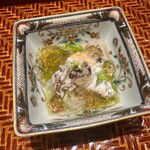 日本料理 別府 廣門 - 伊勢海老　炙り　エビの味噌タレ　甲羅で取った煮凝り　アスパラ