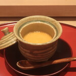 鮨 しみづ - ボタン海老の茶碗蒸し