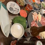 南信州ビール直営レストラン 味わい工房 - 手前のお豆腐も手作りです♡