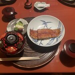 竹葉亭 - 蒲焼、御飯、味噌椀、香の物