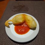 Kumazawa - オクラの花だけのフリット、だったかな？