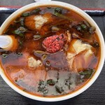満州ニラら～めんの店 さかえや - 満州ニラらーめん小
      辛味増し
      ワンタン、にんにくの芽トッピング