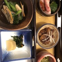 米沢牛黄木 金剛閣 すき焼き しゃぶしゃぶ 毘沙門 - 冷汁&前菜盛合せ  ♬*°