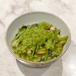 Artisan - 白バイ貝と空芯菜のジェノベーゼリゾット