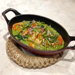 Artisan - 白バイ貝と空芯菜のジェノベーゼリゾット