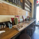 我流らあめん風神 - カウンター席