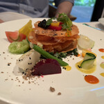 シェ草間 - 信州サーモンのミルフィーユ