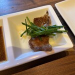 焼肉のMr.青木 - 黒毛和牛ネギタン塩ネギ巻き