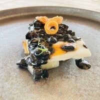 エノテーカ ピンキオーリ 名古屋 - 剣先イカのシート 雲丹 ラルド オレンジ 野辺地カブ