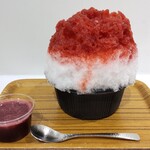 埜庵 - 杏仁ラズベリー&ブルーベリー氷1570円* 2024.08