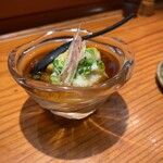 一力 - 焼き茄子のとろろかけ