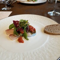 レストラン 香松 - カンパチと夏野菜withトマトピューレ