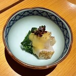 いざかや しん - 大将が用意してくれた『ホタテと分葱のぬた』です(o^^o)