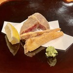 日本料理 たかむら - モンゴル産松茸と但馬牛カイノミのフライ　松茸のフライは初めてだがこれが一番美味しい食べ方かも！