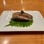 日本料理 たかむら - 鰯握り　あさつきと生姜のすりおろし　青魚のクセがなく食べやすくとんでもない美味しさ！