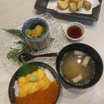 うにむらかみ 函館駅前店 - ウニイクラ丼Sとウニの冷たい茶碗蒸