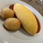 煉瓦 - オムライス&カニクリームコロッケ1370円