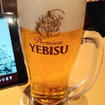 YEBISU BAR - エビスビール ジョッキ990円がビヤホールの日で半額