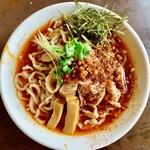 麺屋　たか - 連れが食べた冷やし徳島ラーメン炎！辛さマシマシ！！
