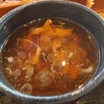 そば処 一庵 - 冷たい肉そばの汁