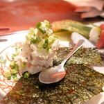 月 - 鮭といぶりがっこのポテトサラダ　590円