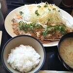 わ楽 - ポークおろしぽん酢定食