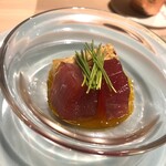 鮨 富かわ - 鰹瞬間燻製