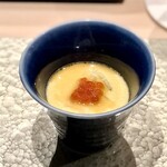 鮨 富かわ - とうもろこしの茶碗蒸し