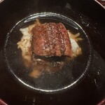 多仁本 - 鰻茶漬け。ほうじ茶でした。我ながらよく入るなあ。