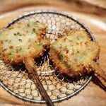 串揚げキッチン だん - オクラ 五色ごま パン粉 揚げ