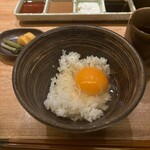 串揚げキッチン だん - 〆卵かけご飯
      ご飯は半分にしてもらいました。
