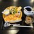 梅田家 - 料理写真:●アイスコーヒー（モーニングサービス付き）600円
・黒蜜きな粉トースト

■モーニングサービスのトーストは
たまごサンド（限定）、バター、小倉、シナモン、
黒蜜きな粉、マロンのトースト　が選択出来る