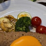 キッチン ブルー グローブ - 備え付け野菜のアップ