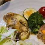 キッチン ブルー グローブ - 茄子は皮無しでした