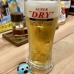 餃子食堂 マルケン - 生ビールはスーパードライ