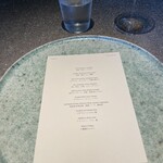 SOWER - 本日のメニュー。シンプルながら非常にamazingな一皿になるんだろうなぁ。とメッチャ楽しみな一瞬です。