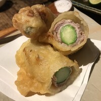 味とく家 - アスパラ豚肉巻き揚げ
