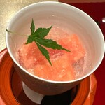 野嵯和 - 白桃黄桃　蜜煮　スイカ　生姜のジュレ