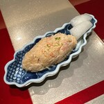 野嵯和 - 毛蟹握り　梨のガリ